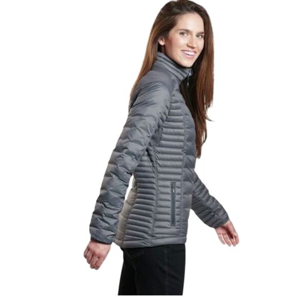 Kuhl Spyfire Jacket Thermal  800 goose down W's L Gray Puffer MSRP$259 - Picture 3 of 17